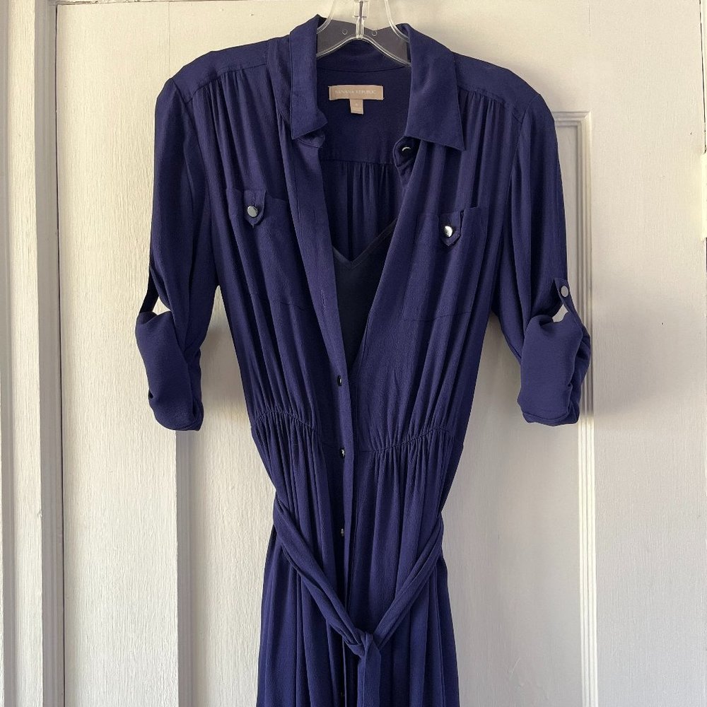 Banana Republic Classic Midi Shirt Dress